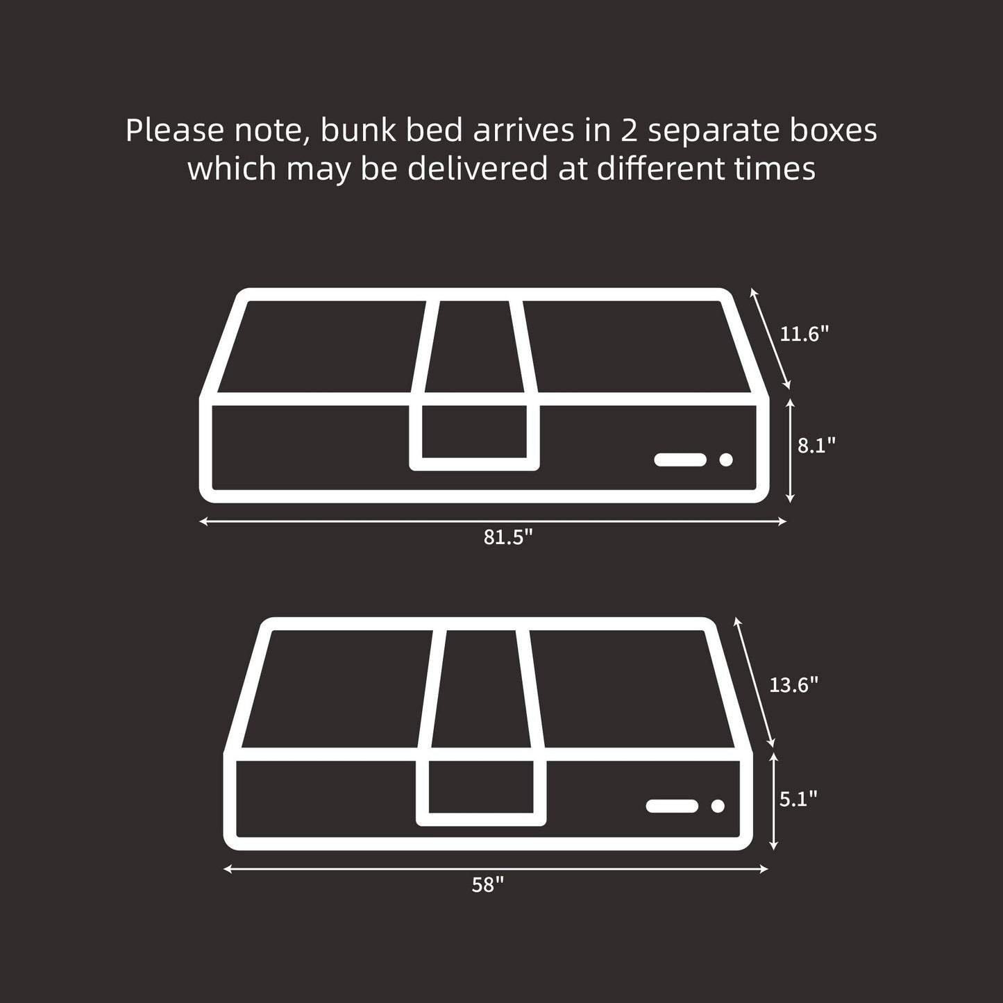 Durable Twin Over Full Wood Bunk Bed with Thick Posts, High Guardrail, Ladder, Espresso | Just Better Bunk Beds
