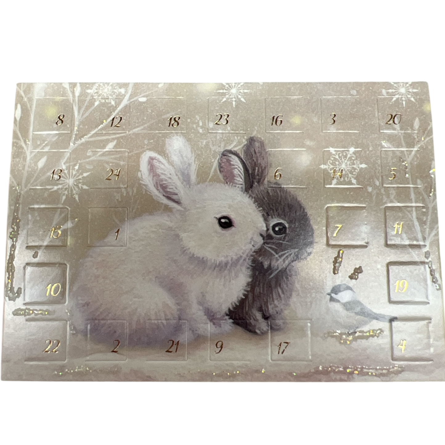 Snuggly Bunnies Miniature Advent Calendar Card