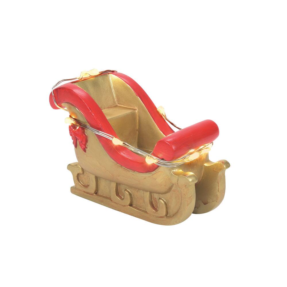 Lighted Santa's Golden Sleigh