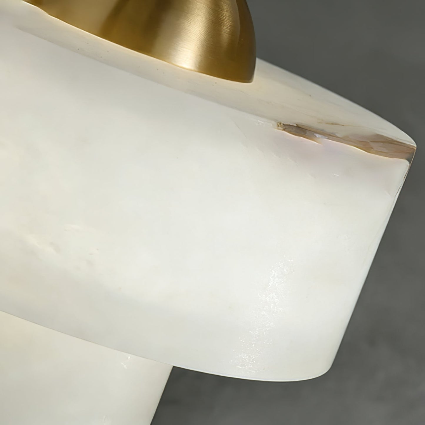 Dual Pillar Natural Alabaster Table Lamp