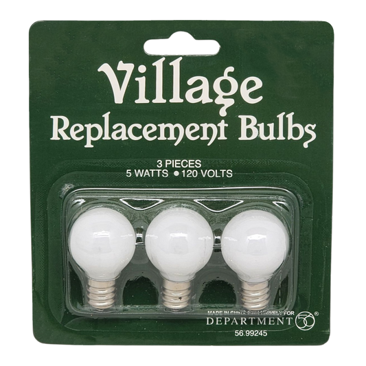 Village Replacement Round Light Bulb 3 Pack