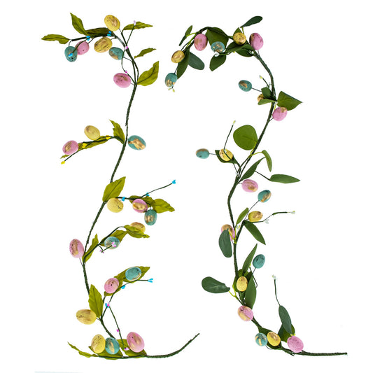 Set of 2 Easter Egg with Leaves Garlands