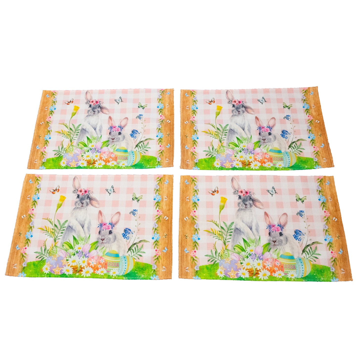 Set of 4 Bunny and Easter Eggs Placemats
