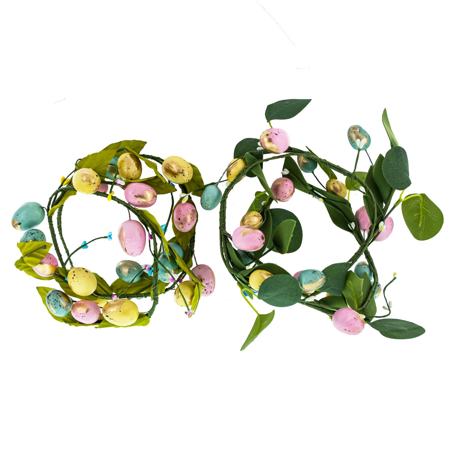Set of 2 Easter Egg with Leaves Garlands