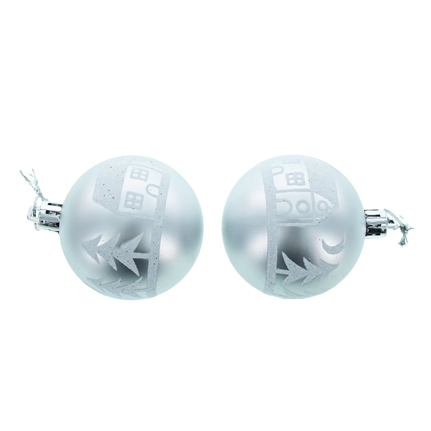 Set of 44 Multicolored Plastic Mini Ball Christmas Ornaments