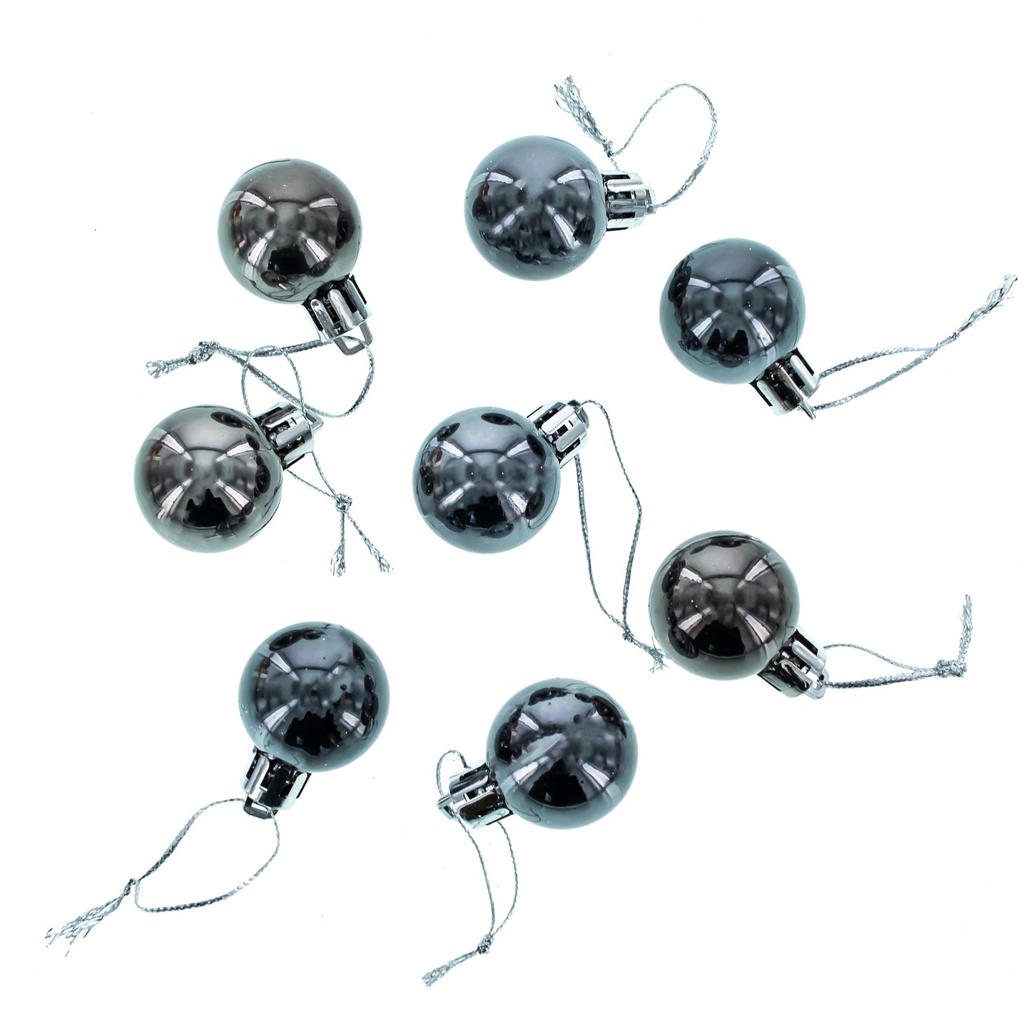 Set of 44 Multicolored Plastic Mini Ball Christmas Ornaments