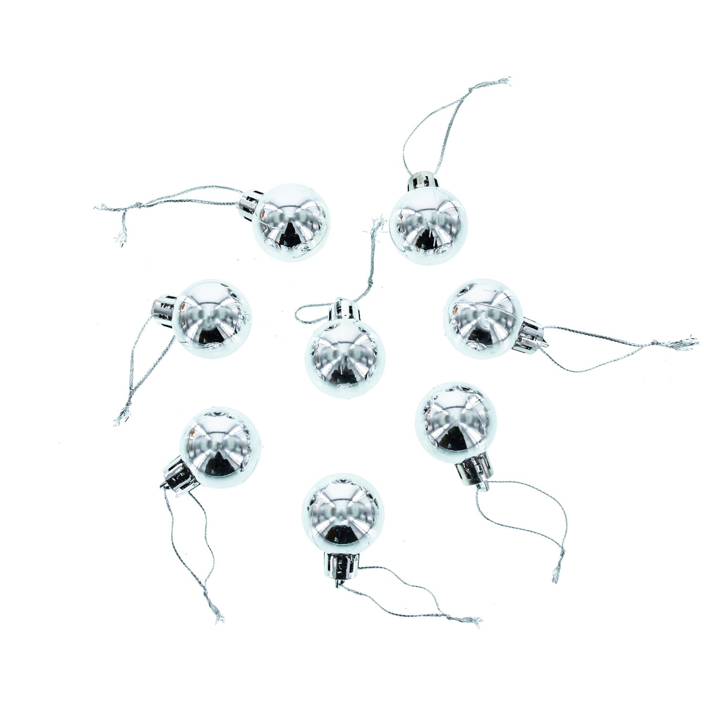 Set of 44 Multicolored Plastic Mini Ball Christmas Ornaments