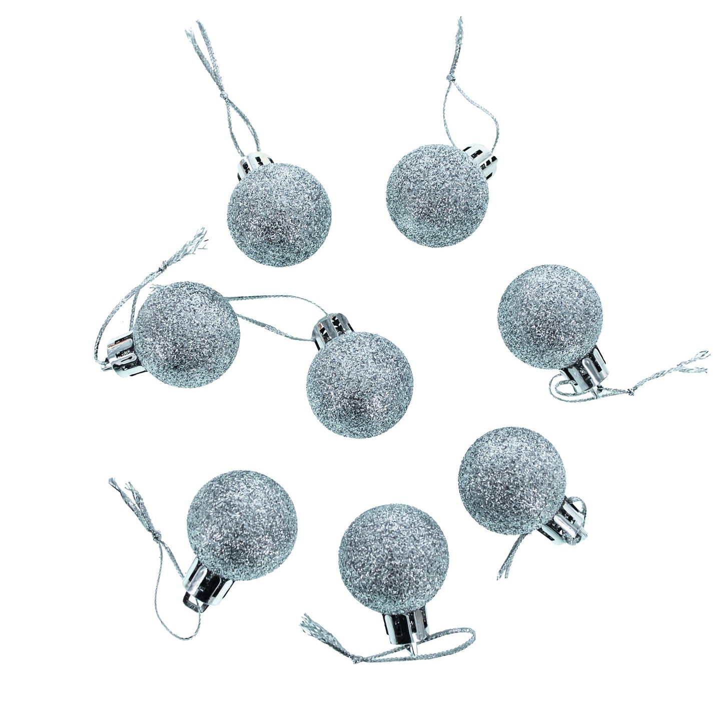 Set of 44 Multicolored Plastic Mini Ball Christmas Ornaments