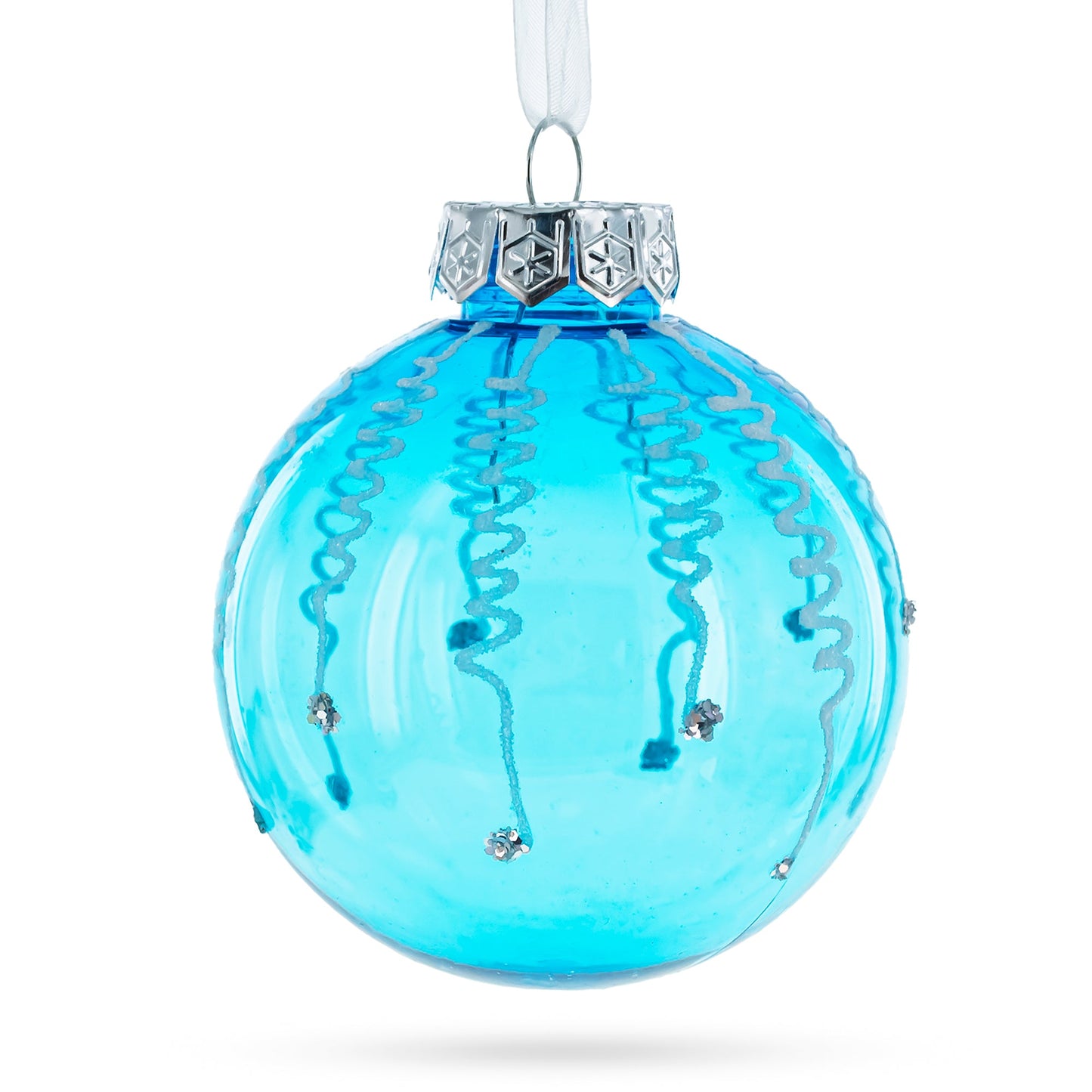 Set of 12 Plastic Ball Christmas Ornaments