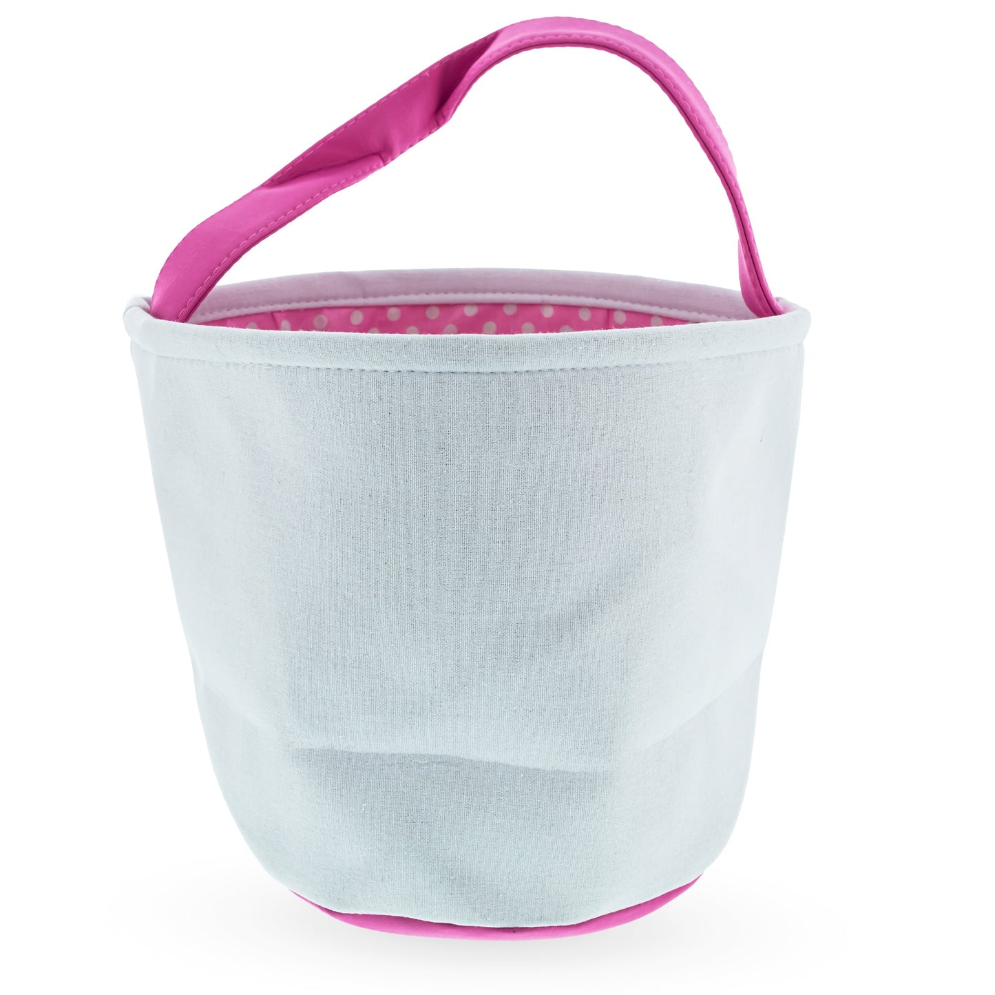 Set of 2 Easter Bunny Tote Bags – Soft Fabric Egg Hunt Baskets for Kids 9.5 Inches Tall