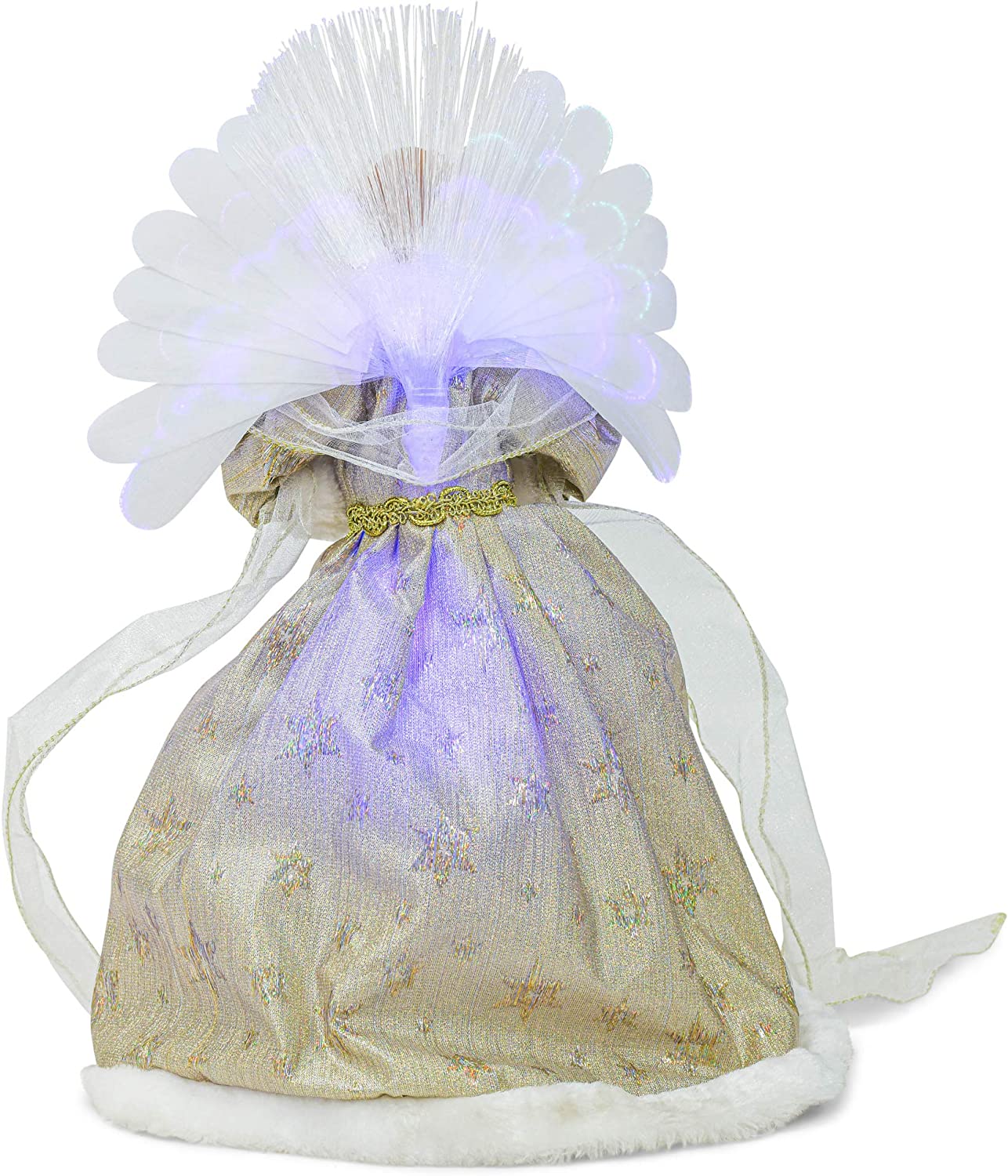 LED Angel with Fiber Optic Wings - 16 inch