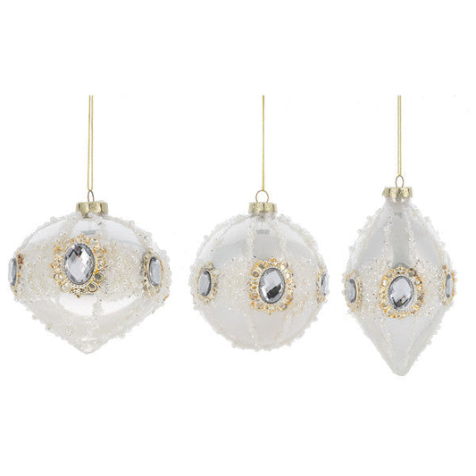 Elegant Vintage Jewel Glass Ornament -