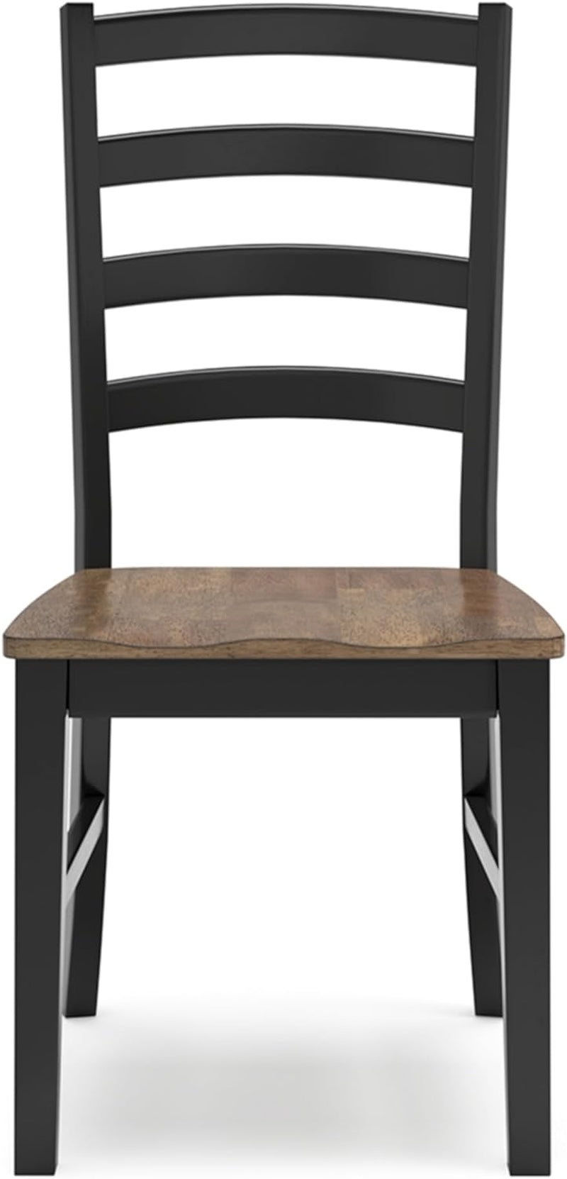 Armless Dining Chair Set 2 Two Tone Black and Brown