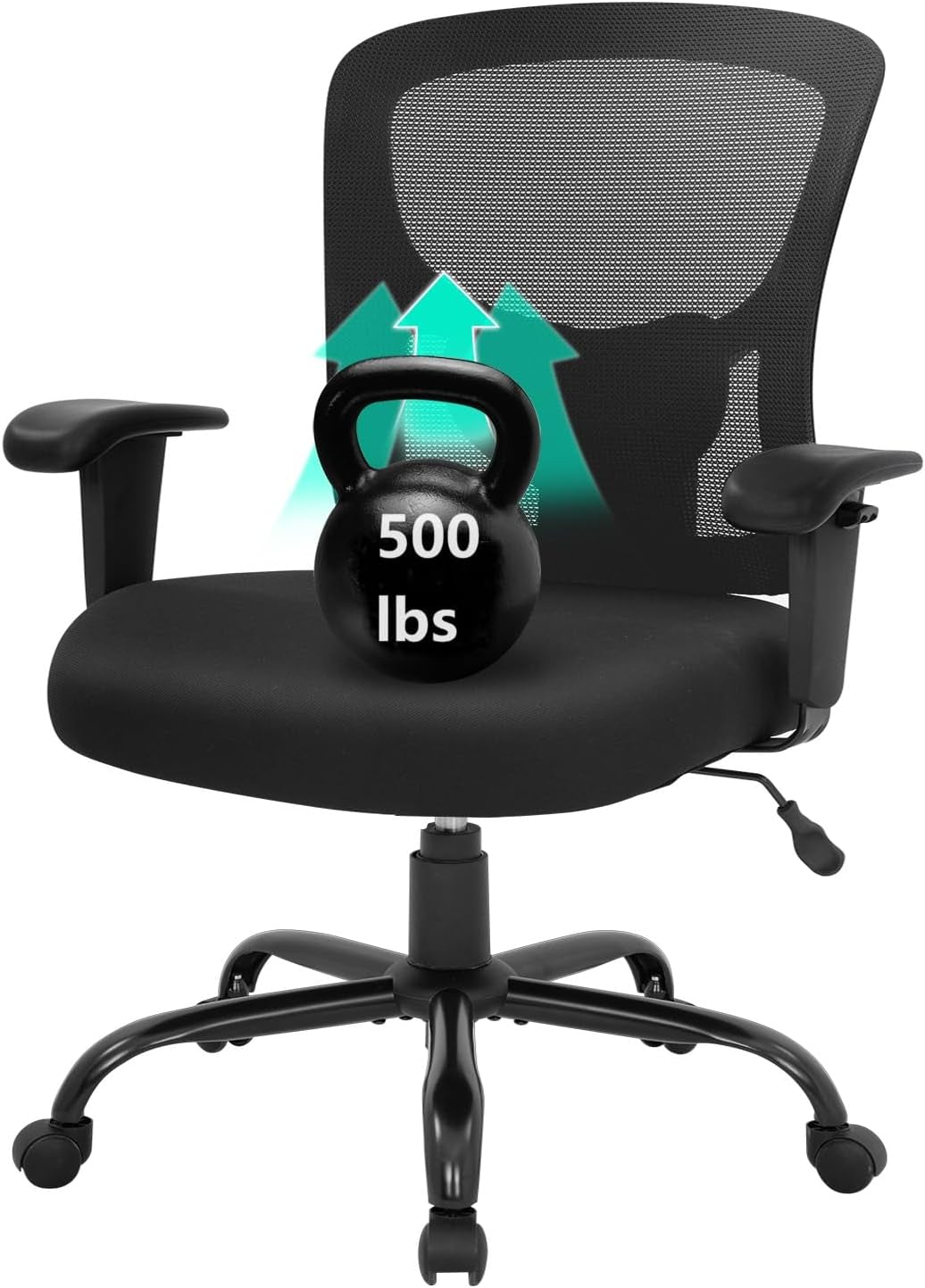 Big And Tall Office Chair 500 Pound Capacity Lumbar Support