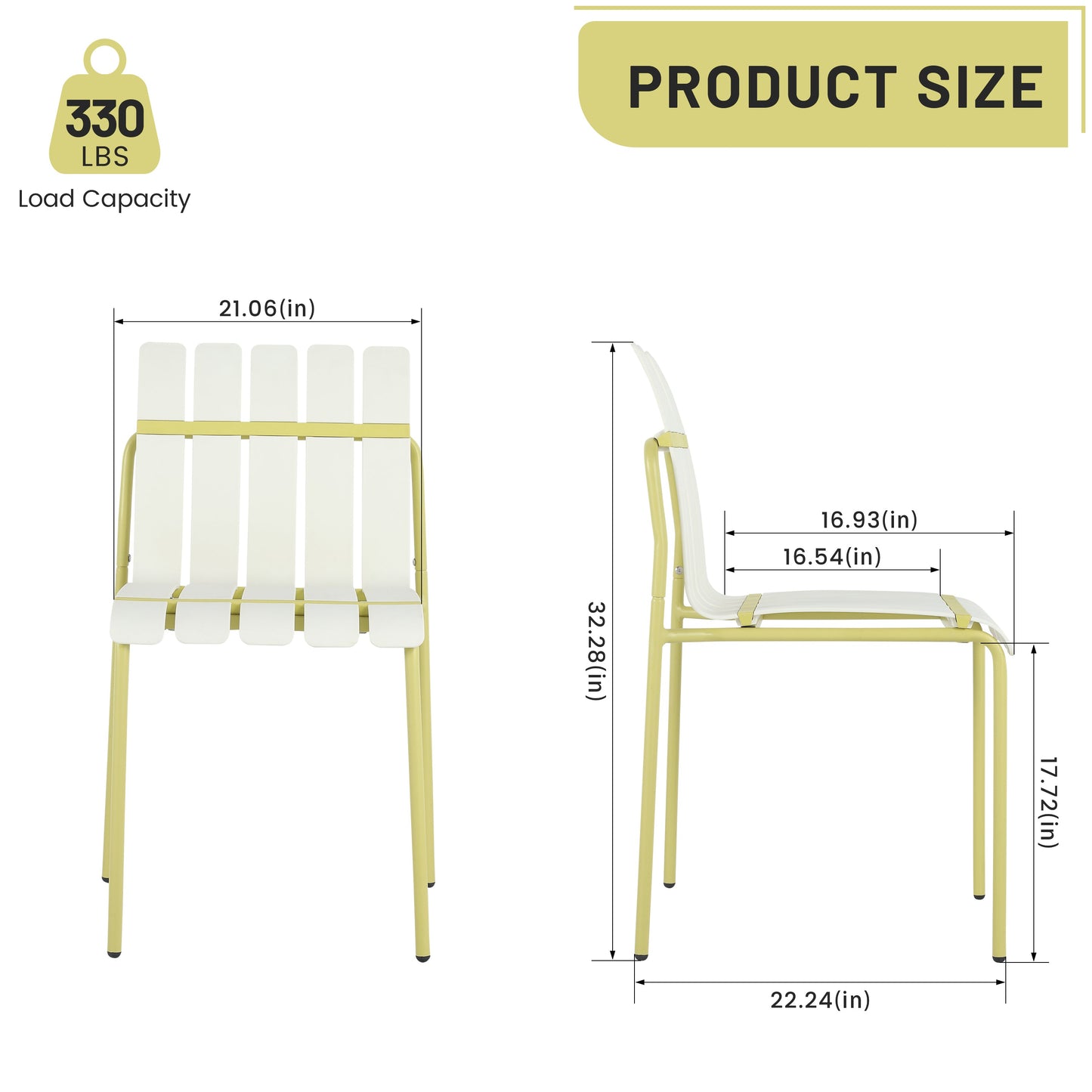 Summer - 4-Pack Modern Striped Color Block Chairs
