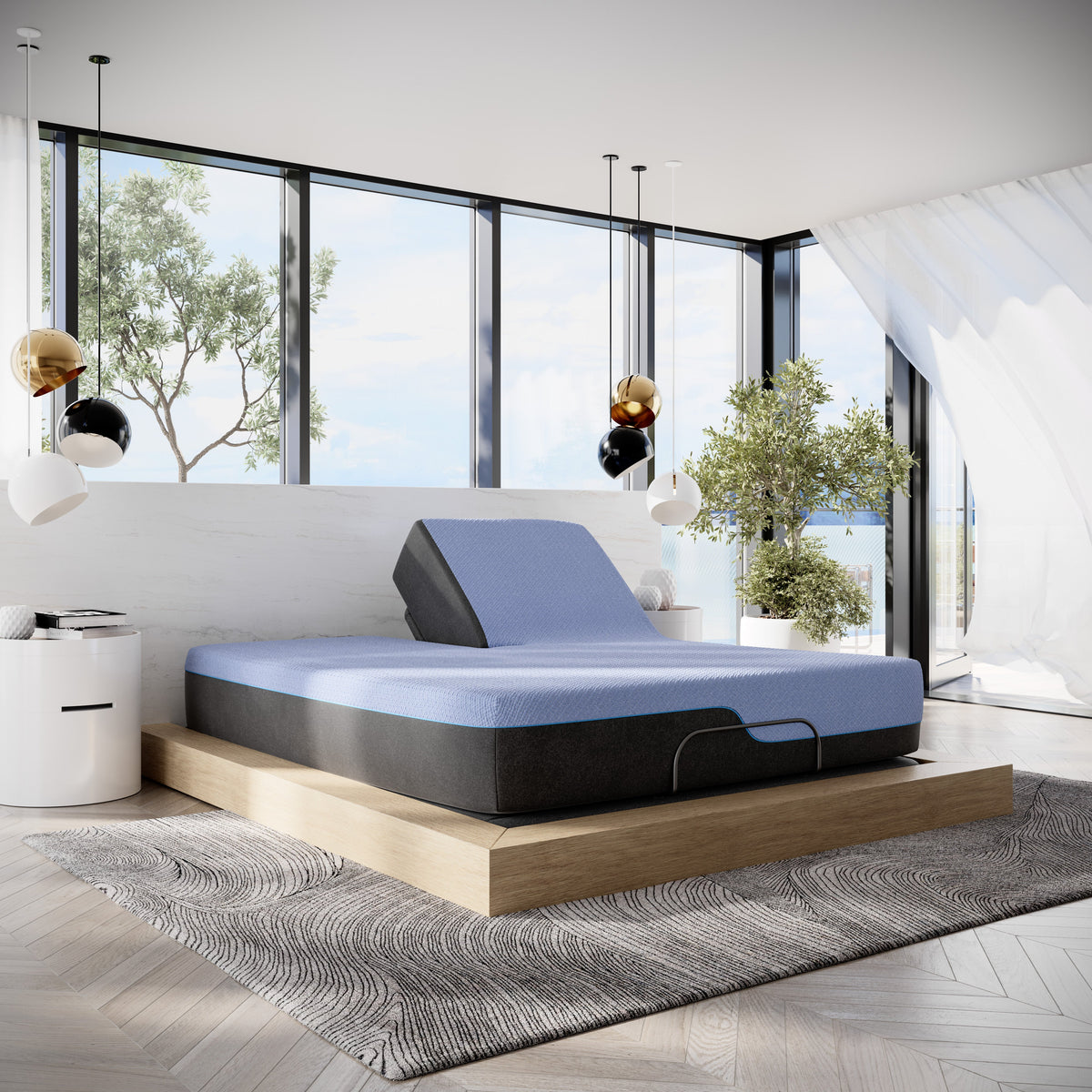 Bridgevine Home 12 Inch Refresh Flex Head Hybrid Mattress, King Size