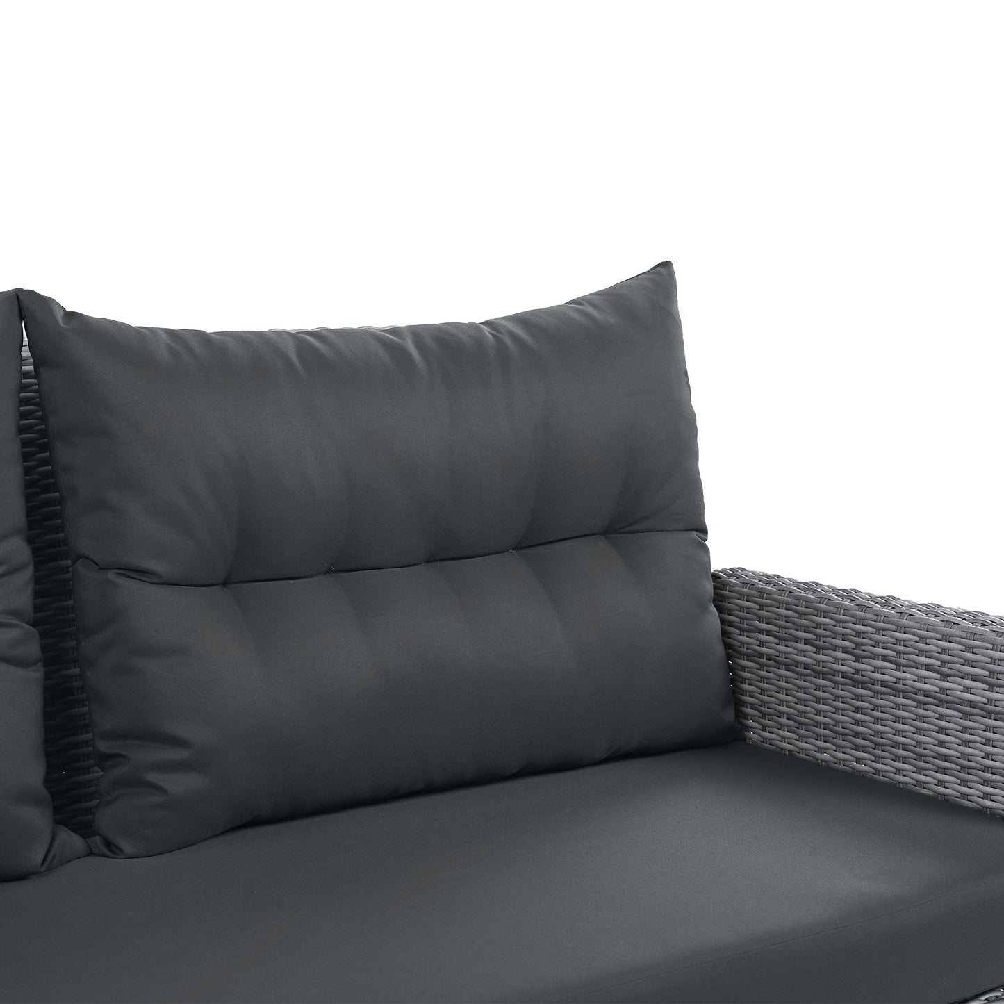 Outdoor Furniture Set Patio Rattan with Recliners and Tables