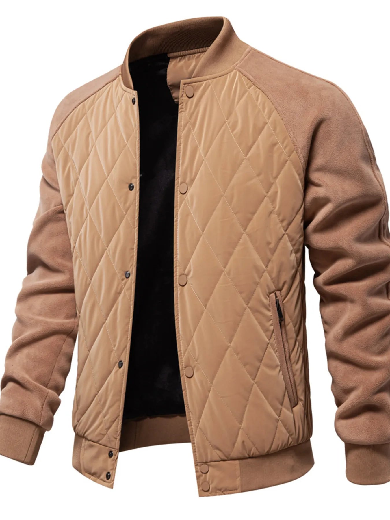 Quilted Snap Down Long Sleeve Jacket