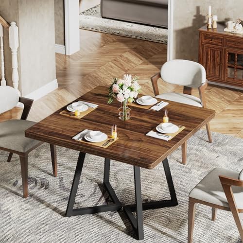 31.5" Square Rustic Dining Table for 2-4