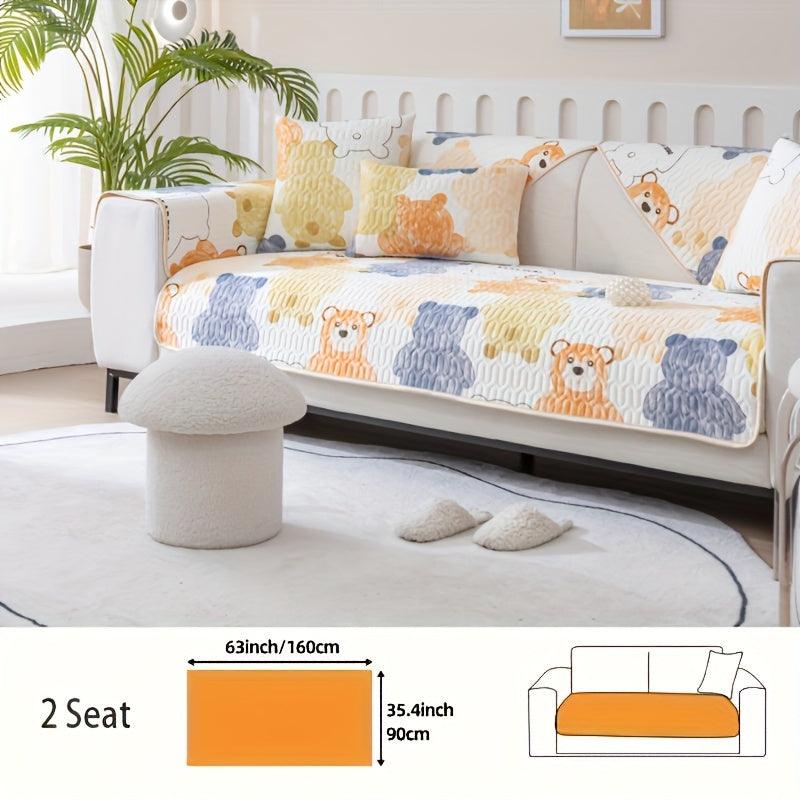 Bohemian Chic Ice Silk Sofa Cover | Extra Large Pet-Friendly Slipcover