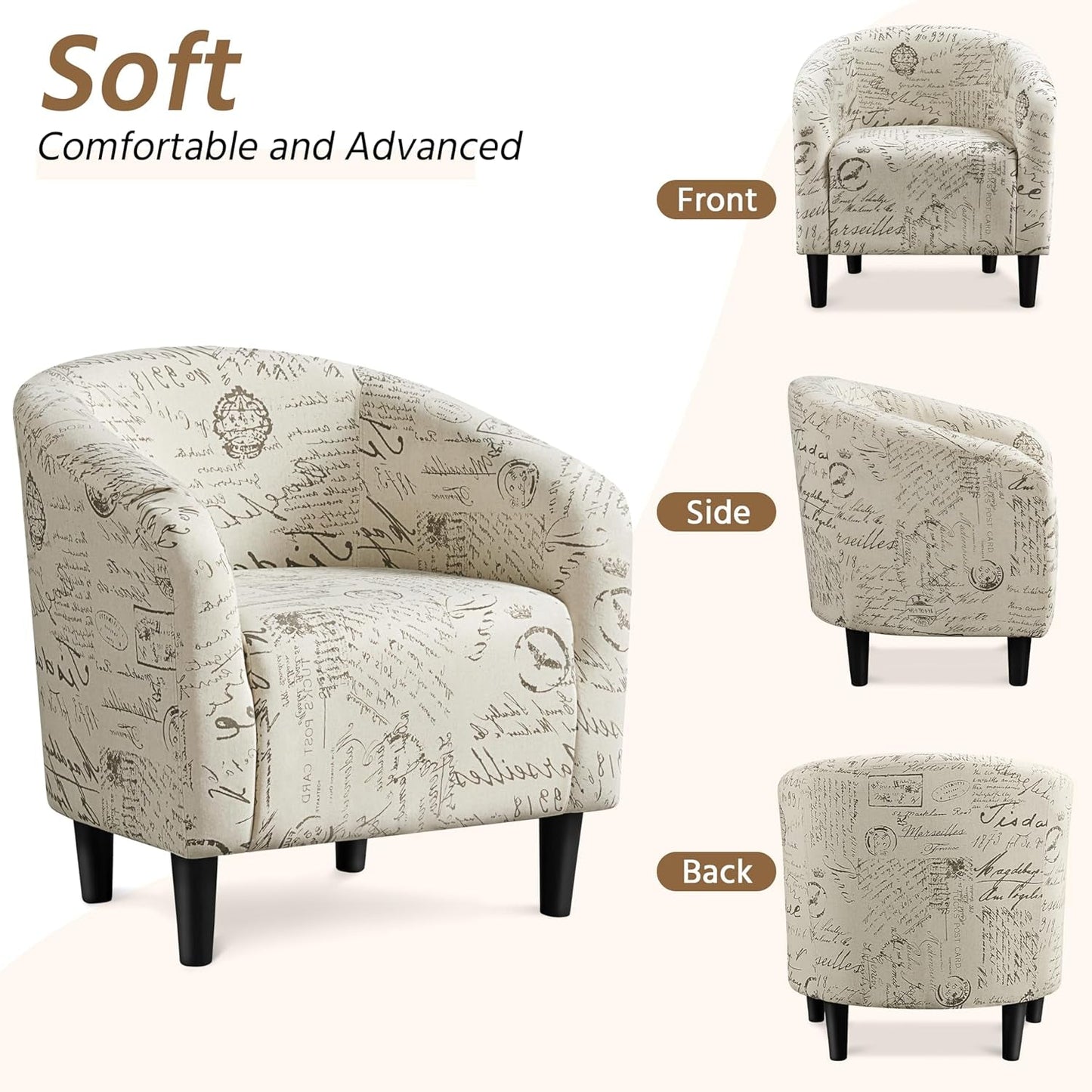 Upholstered Club Chair With Velvet Finish Ottoman Footstool