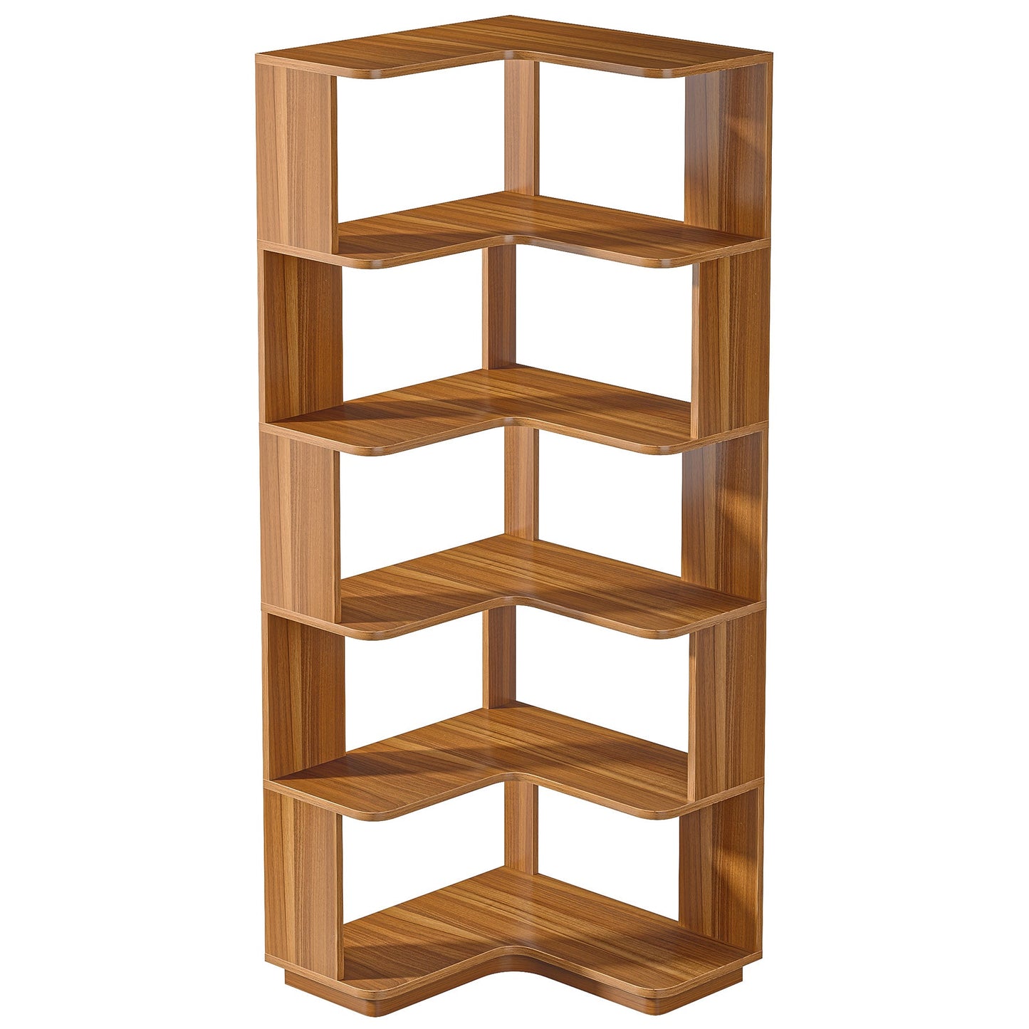 64.96" Tall 6 Tier Corner Bookshelf