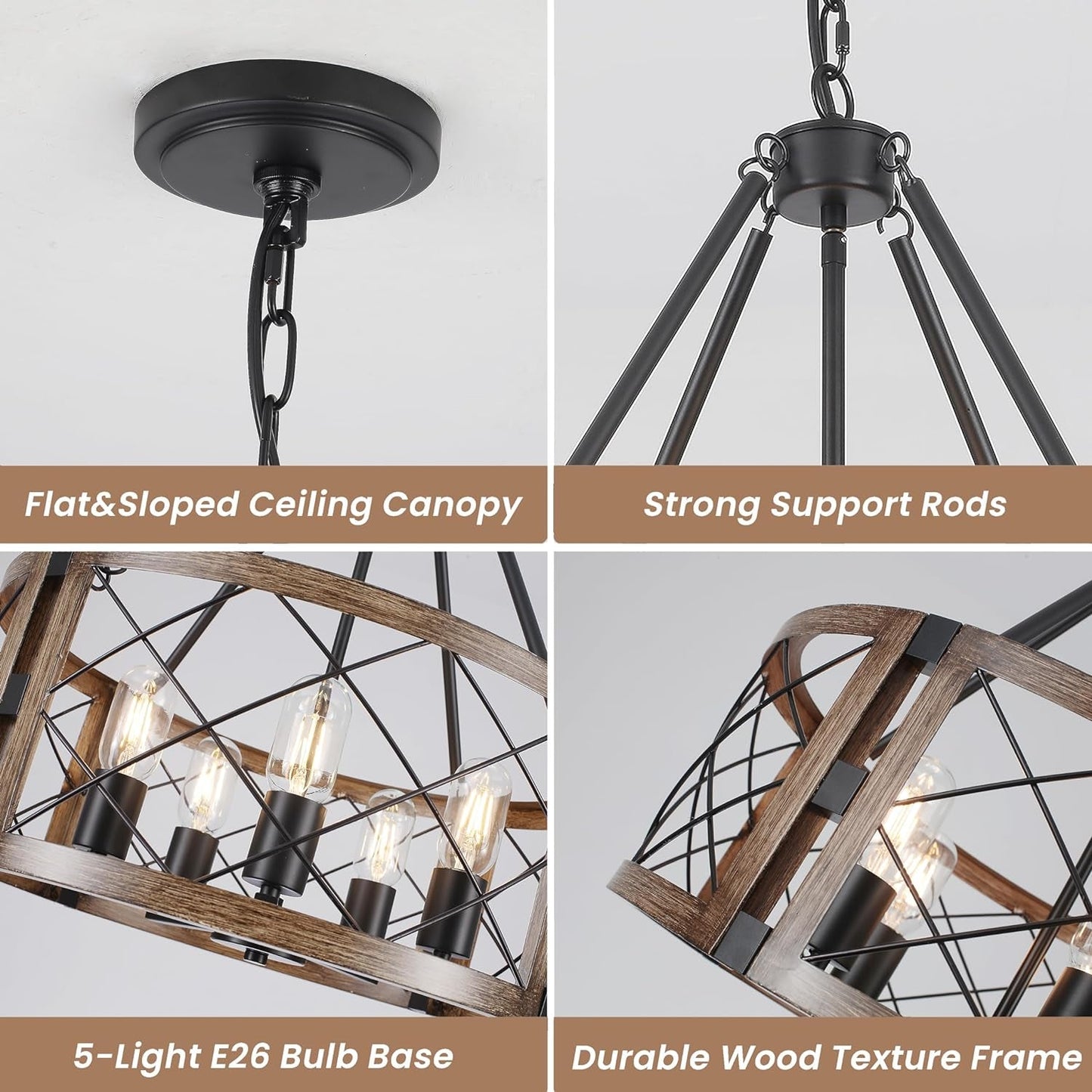 Farmhouse Round Chandelier