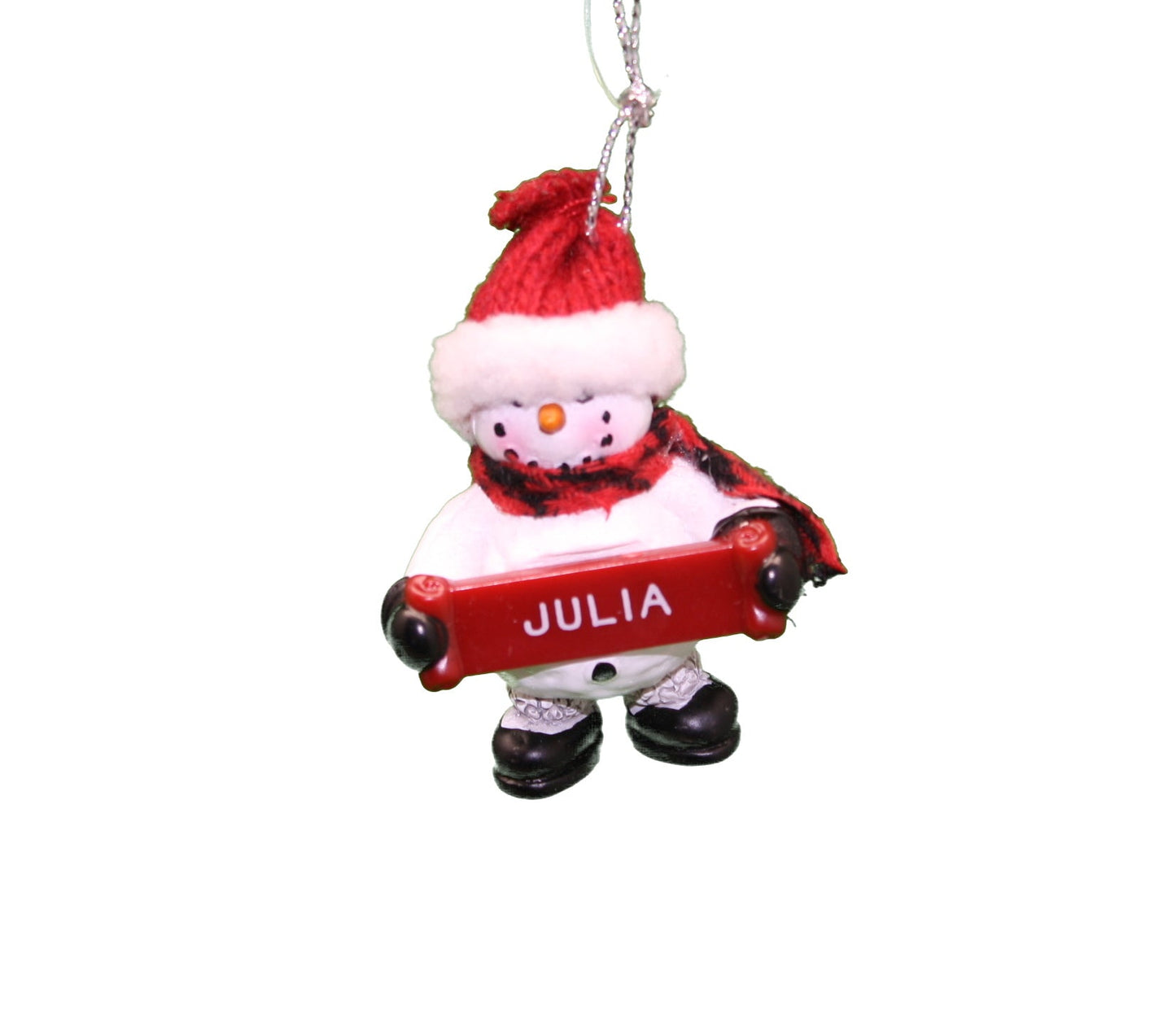 Cozy Snowman Ornament (Letters G - R) -