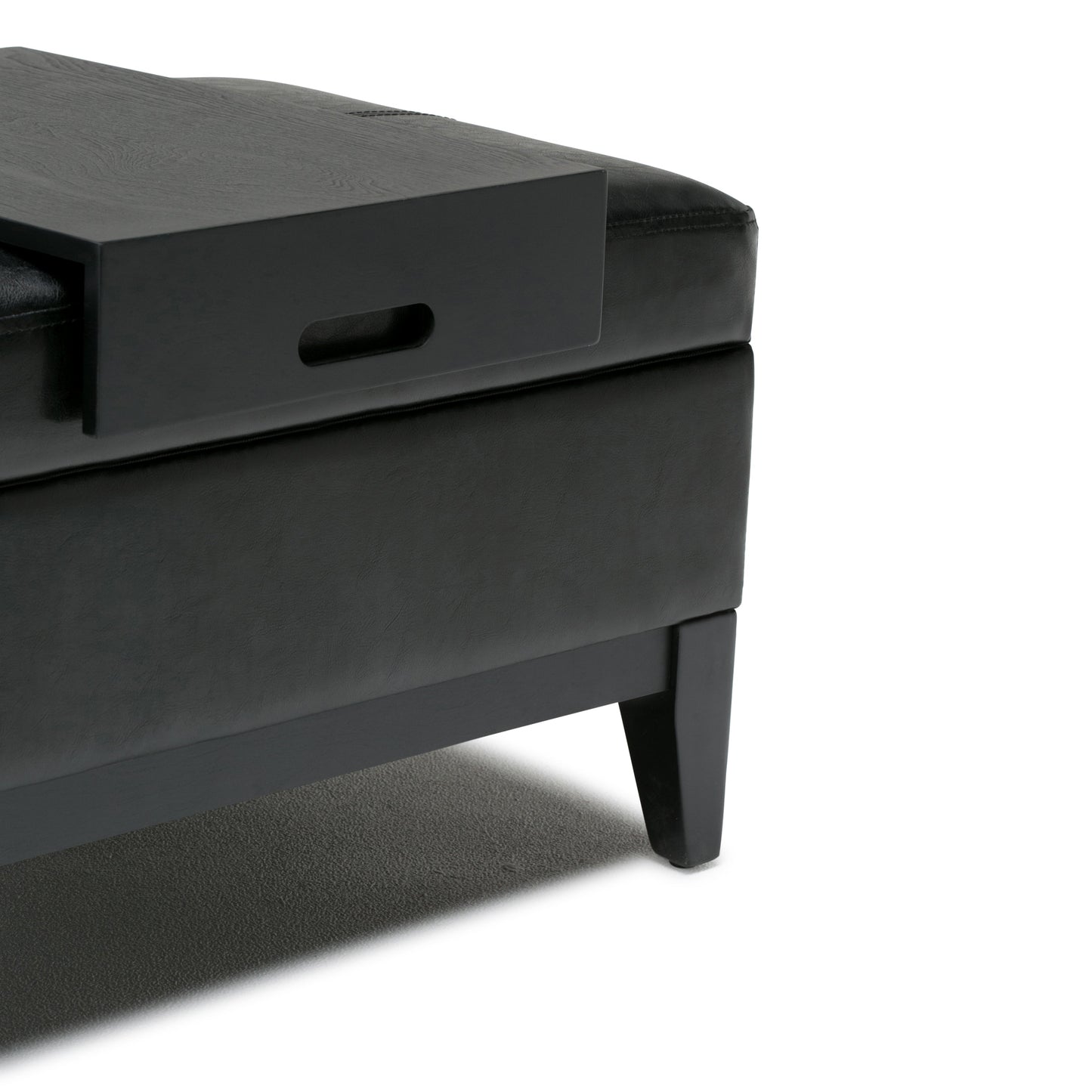 Oregon 42 Inch Wide Storage Ottoman Bench with Tray
