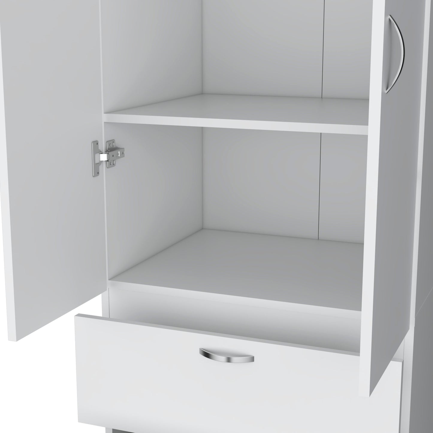 Armoire Wardrobe 76" H, Hanging Rod, 2 Drawers, 1 Shelf