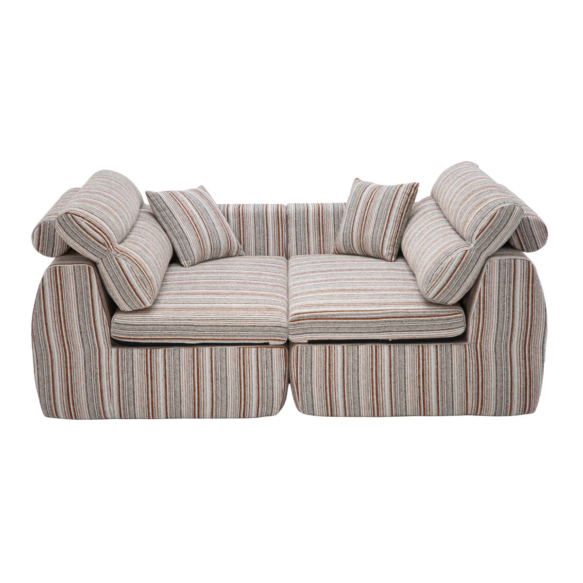 Woven Chenille Striped Compression Sofa