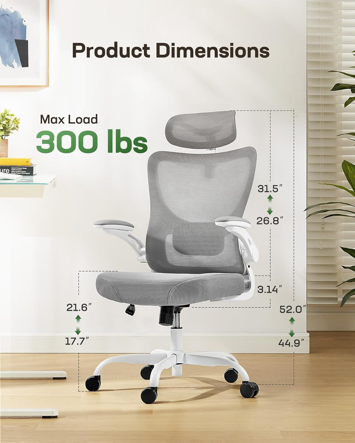 Ergonomic Mesh Office Chair With Adjustable Lumbar Support
