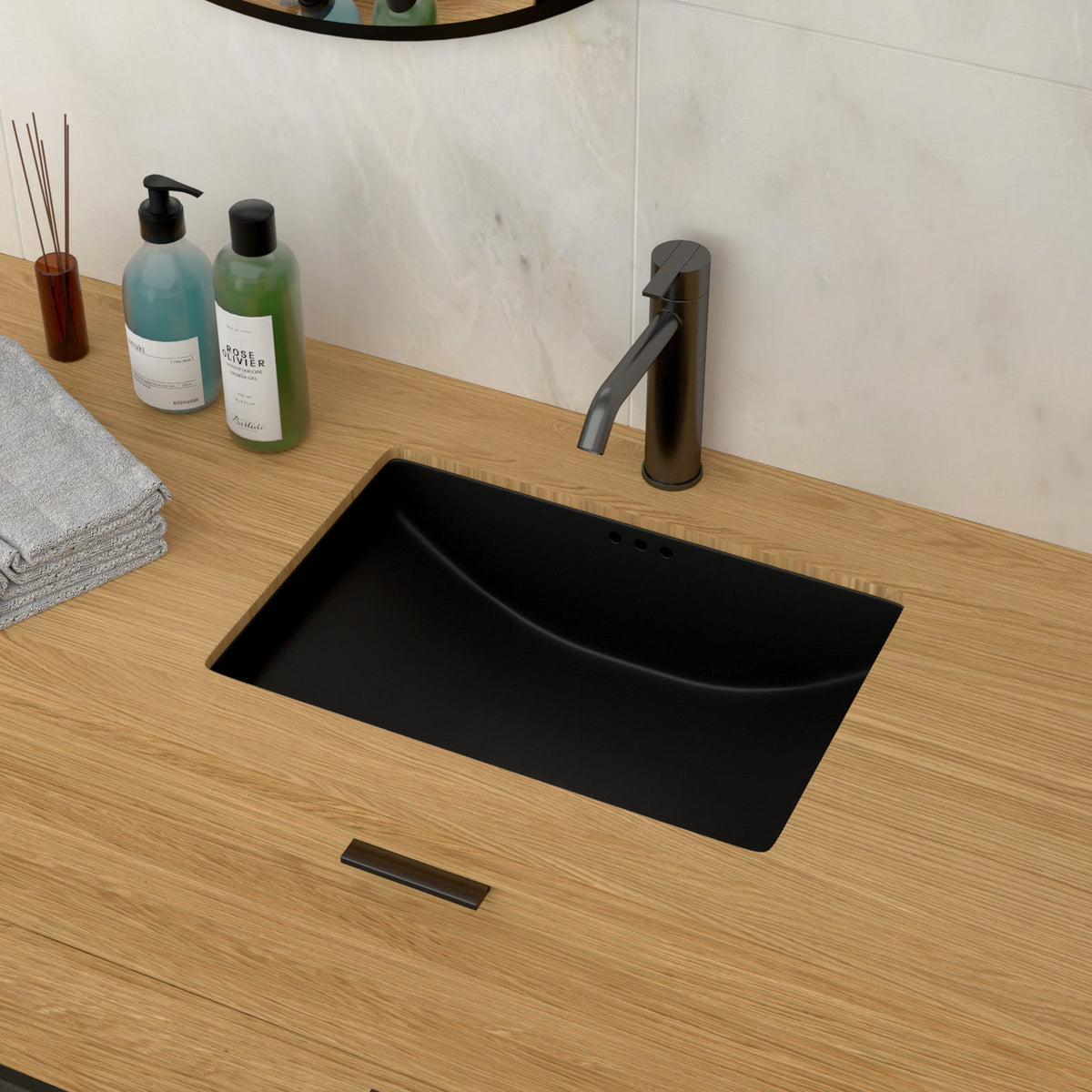 21"x14.75" Undermount Ceramic Sink