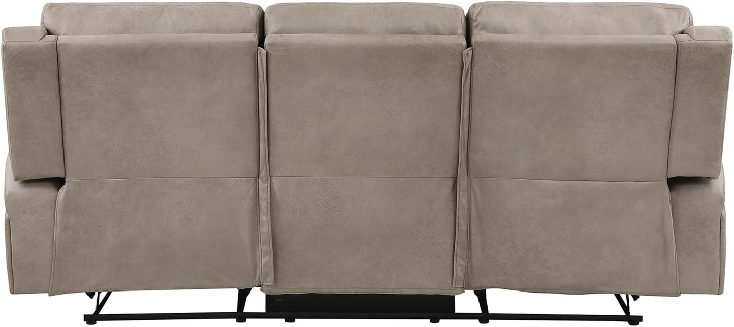 84.5 Inch Brown Recliner Couch Living Sofa Home Theater