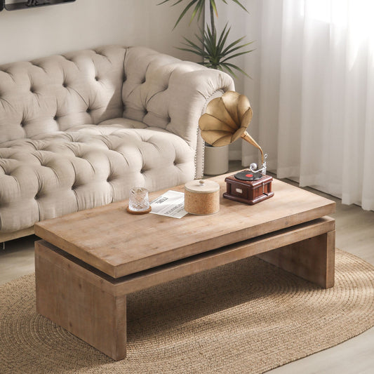 Modern Rustic Wood Coffee Table