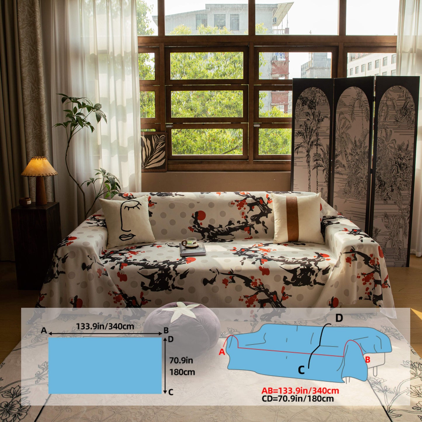 Ice Silk Extra Large Sofa Cover| Fully Protection & Cool Experience