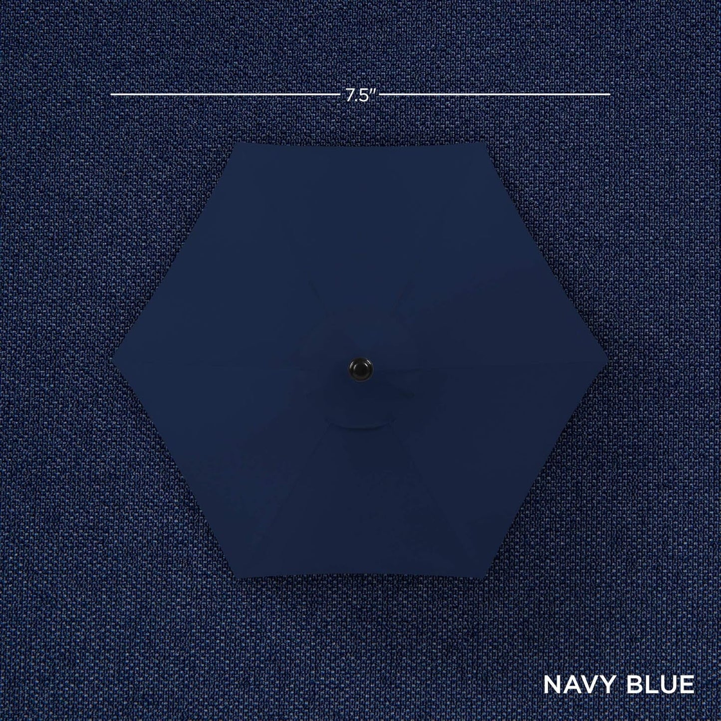 7.5ft Navy Patio Umbrella Tilt Crank Steel Pole Outdoor