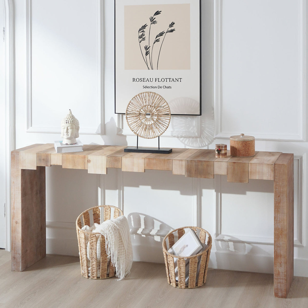 Modern Rustic Console Table - 71" Entryway Table