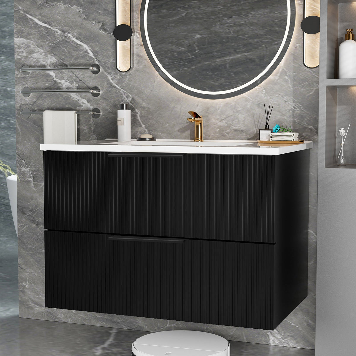 36 Inch Bathroom Vanity Cabinet With Ceramic Sink