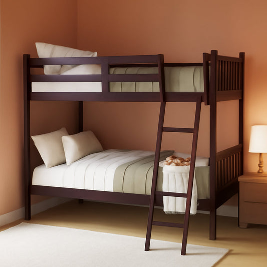 Espresso Twin Over Twin Bunk Bed GREENGUARD Gold Certified