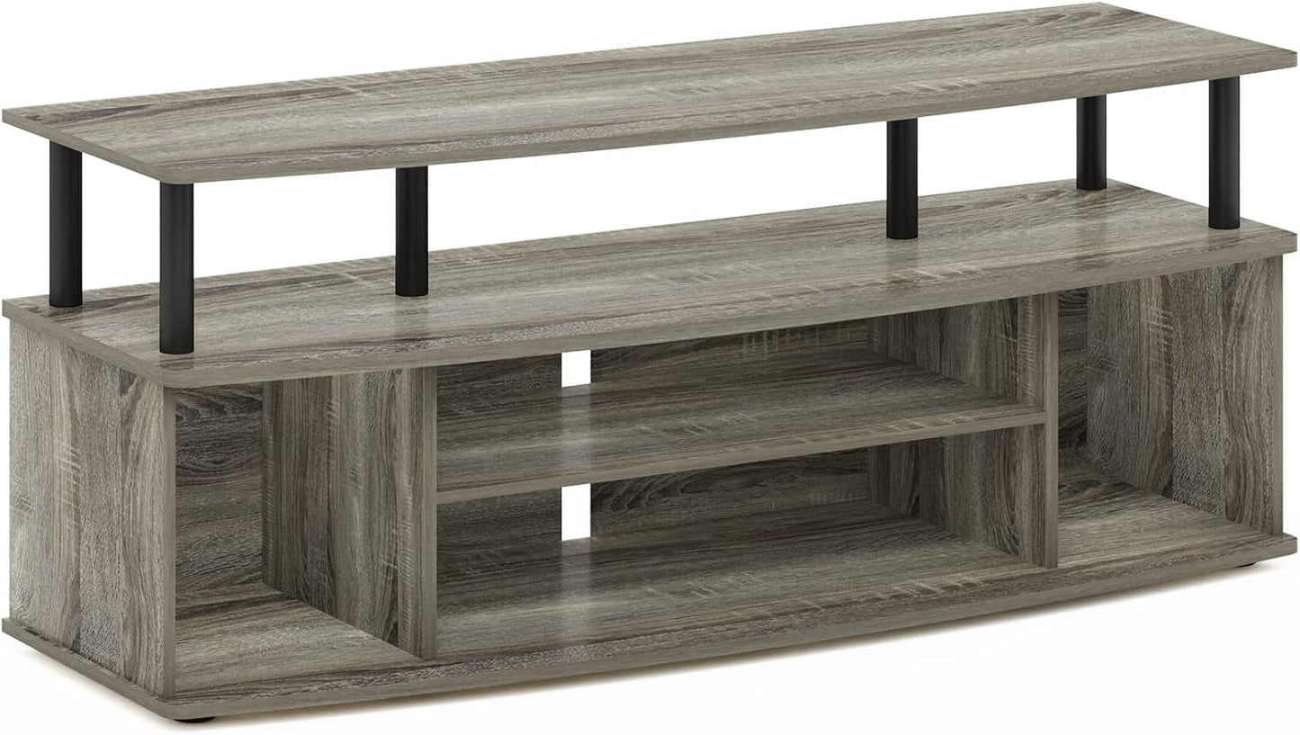 Large Entertainment Center for 55 Inch TV Oak and Black