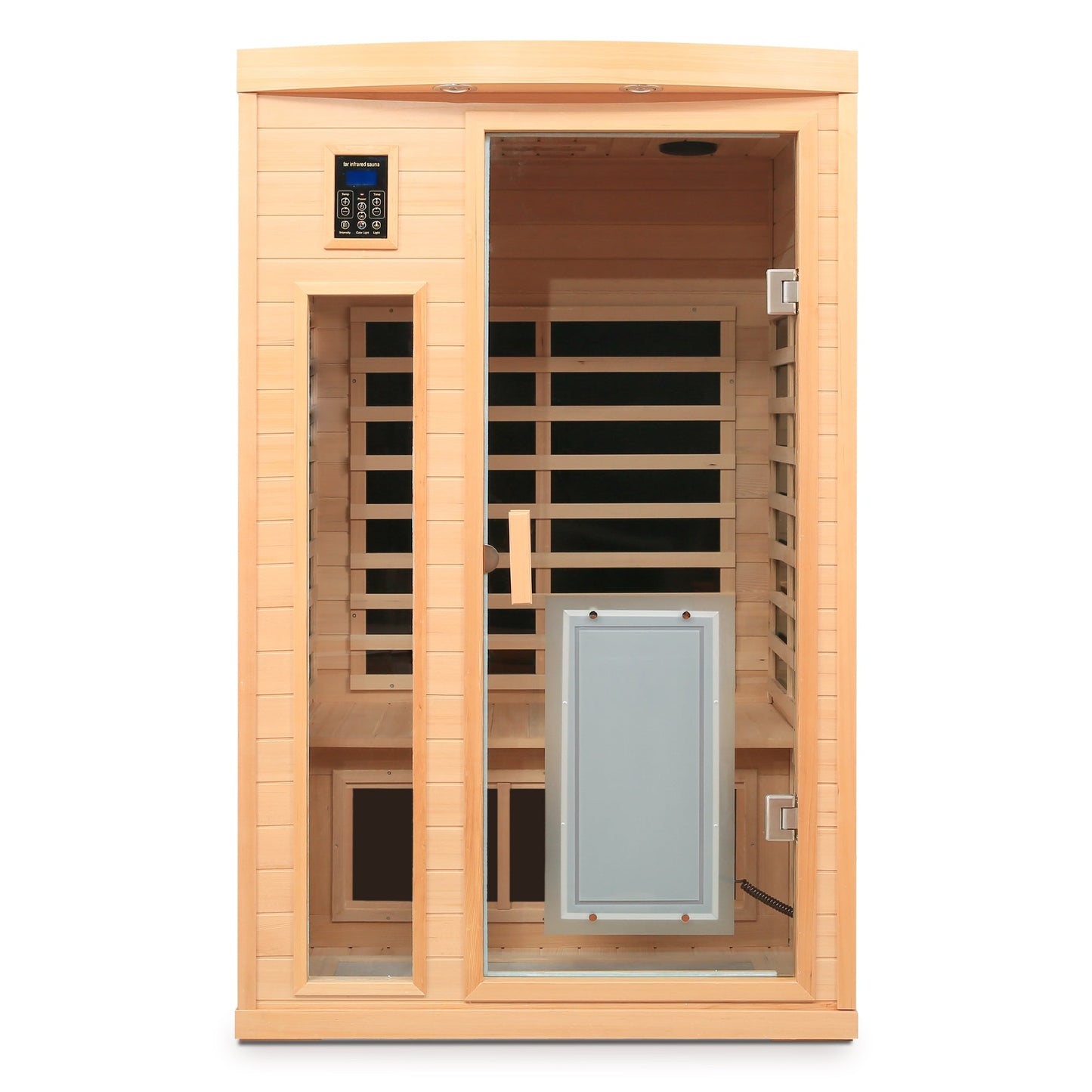 Low EMF Hemlock Wood Far-Infrared Indoor Two Person Sauna Room