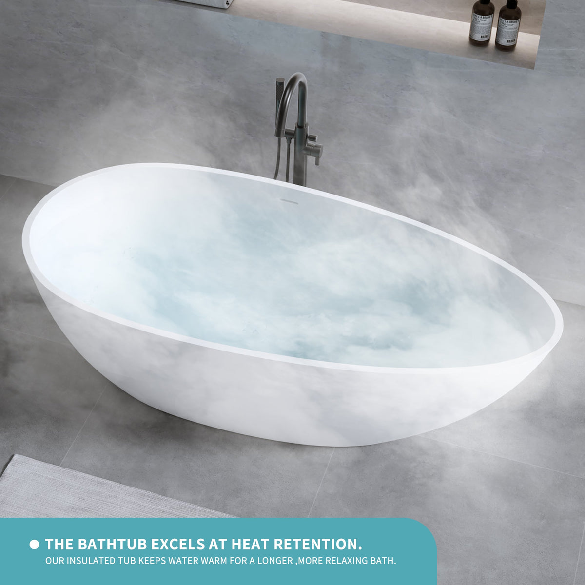 59'' Solid Surface Matte Tub