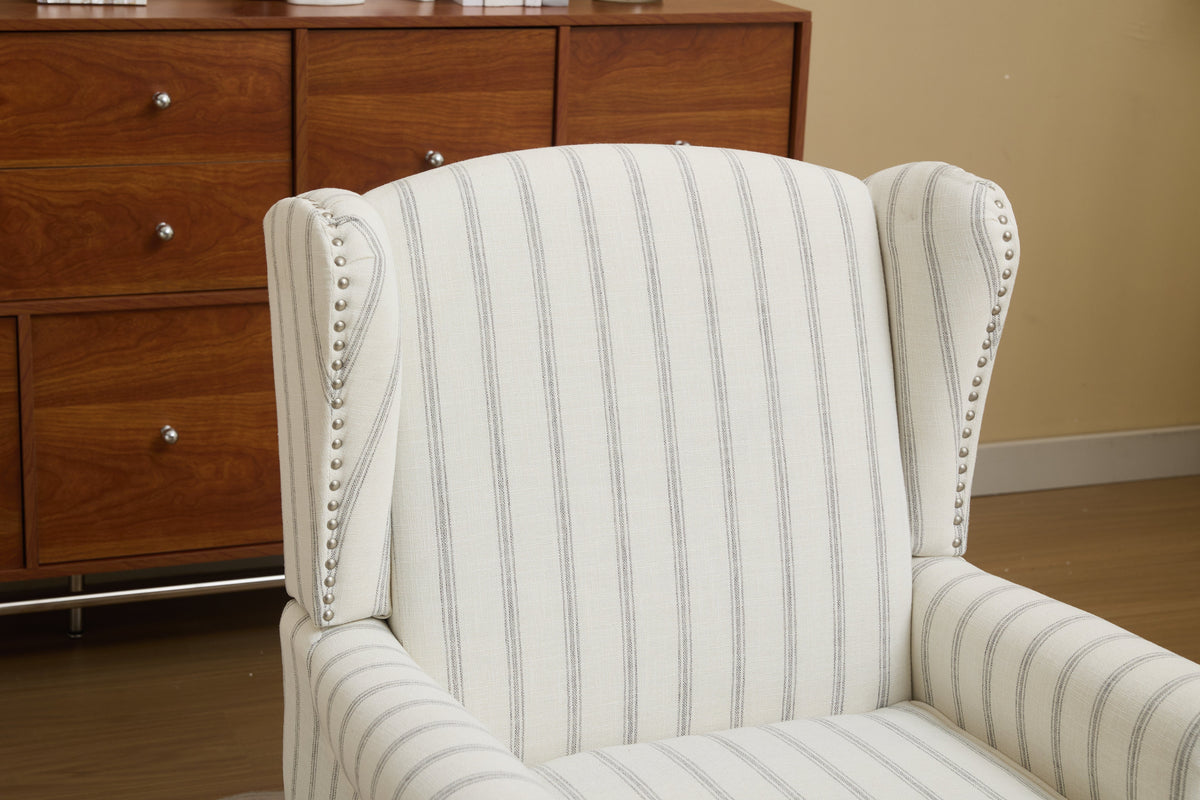 Modern Accent Chair with Retro Wood Legs
