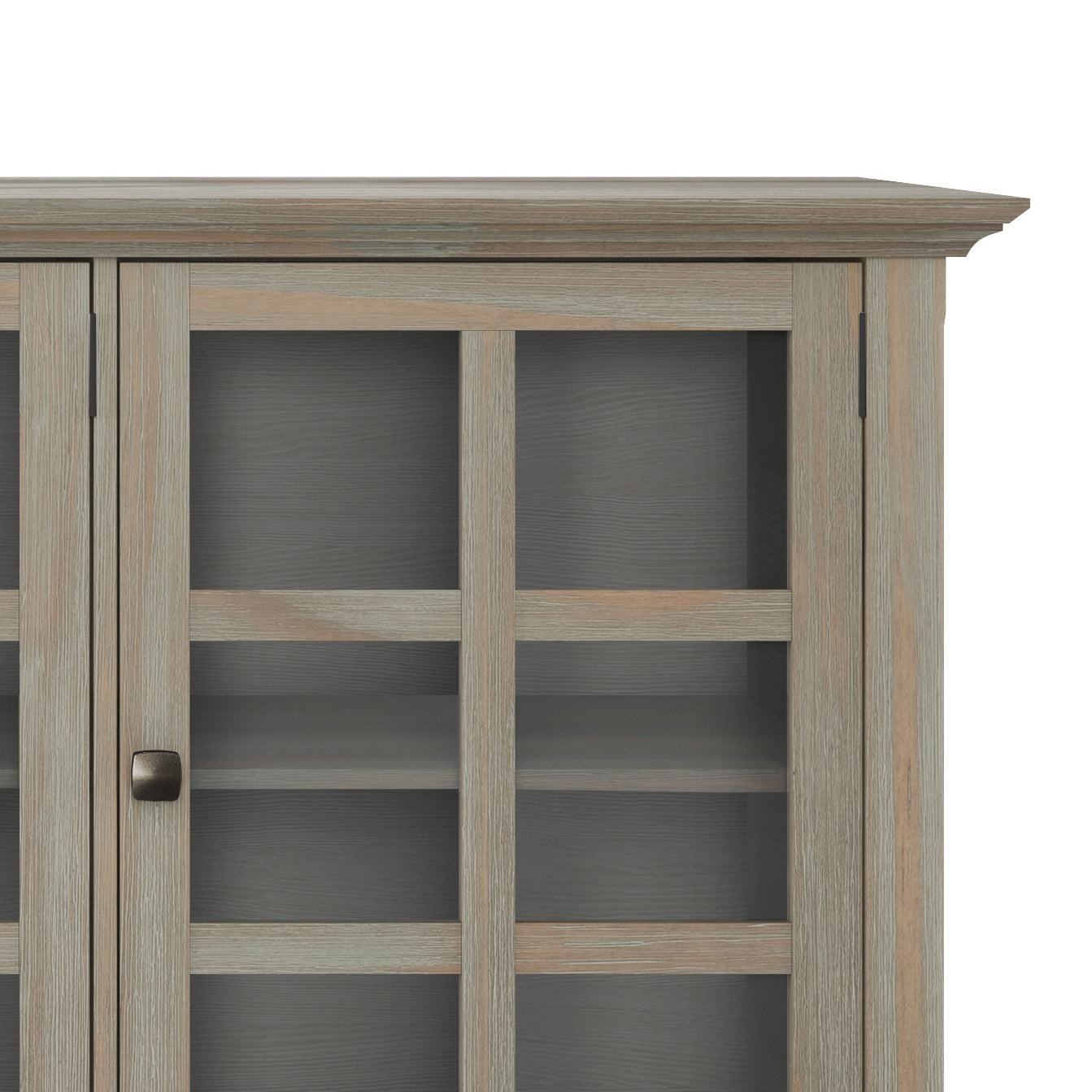 Acadian 62 Inch Wide Solid Wood Storage Cabinet in Distressed