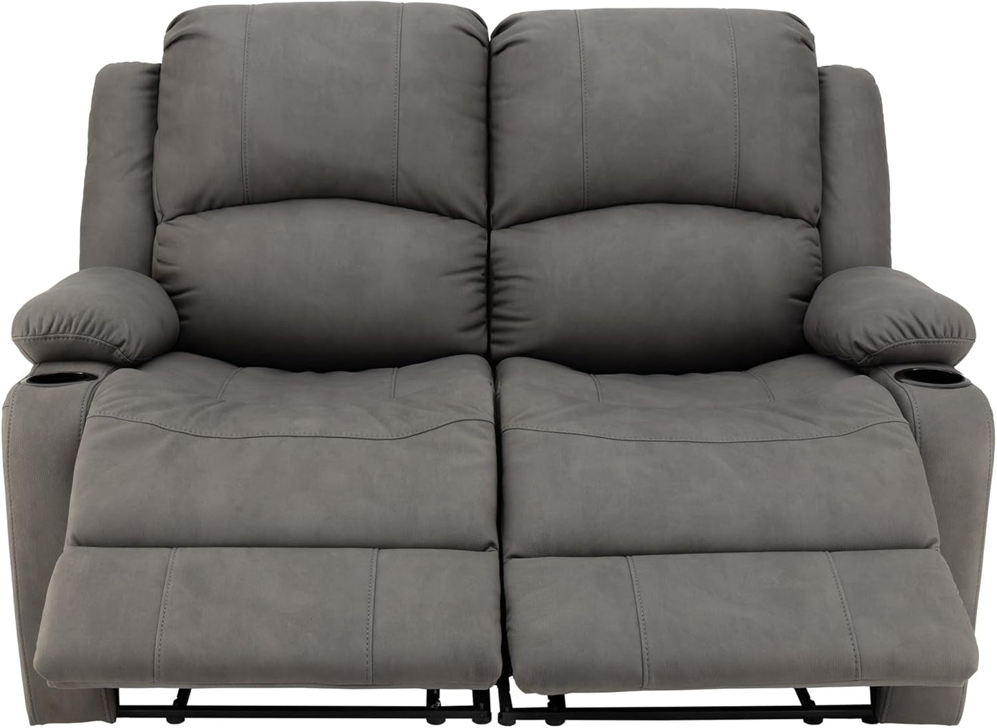 58 Inch Wall Hugger Double Recliner RV Theater Seats Slate