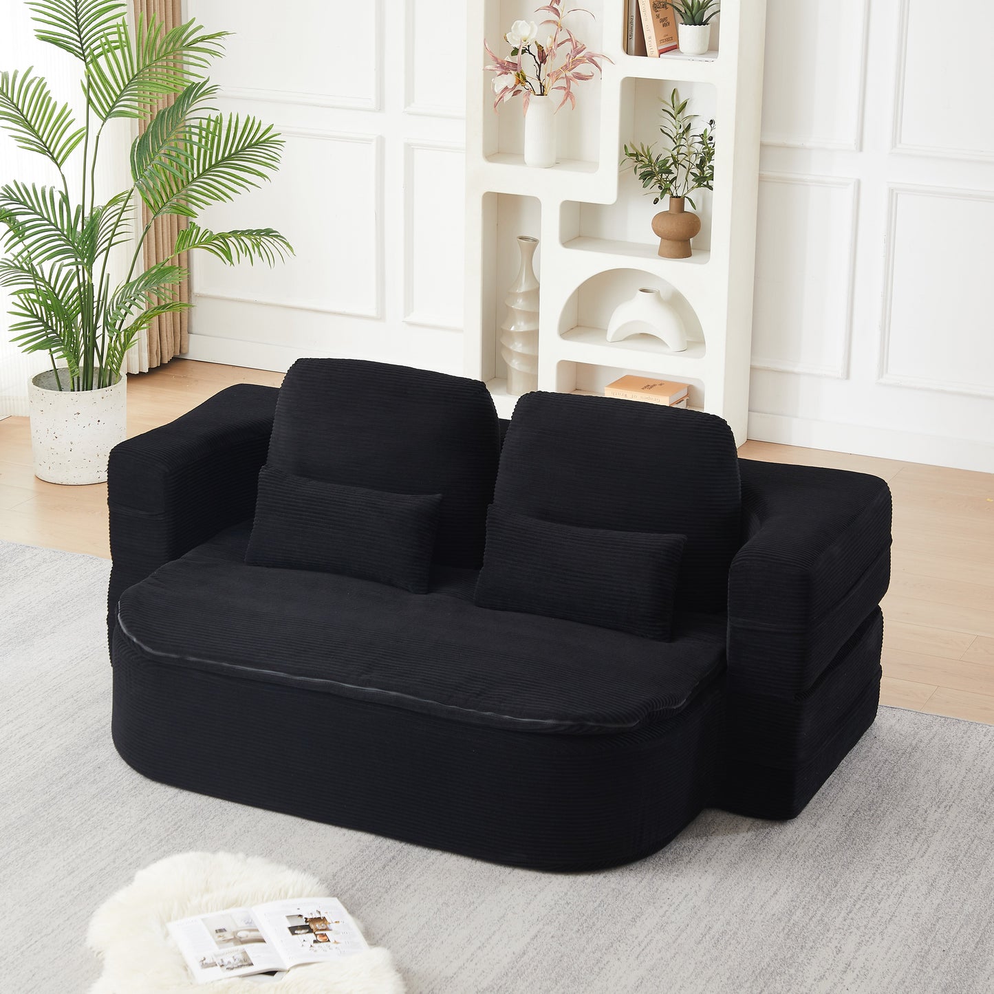 75'' 2-in-1 Foldable Sofa Bed