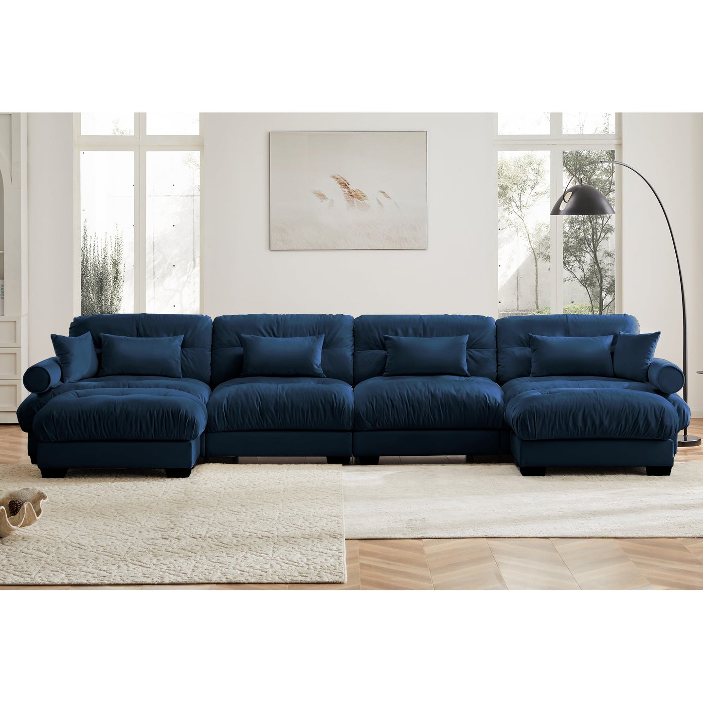 U Shaped Sectional Sofa Cloud Couch