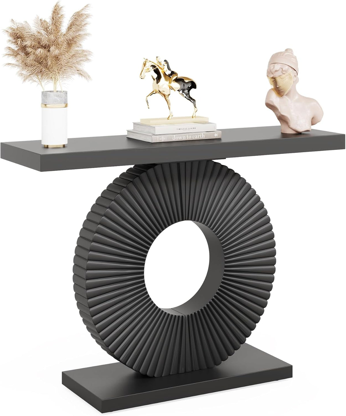 40" Modern White Console Table