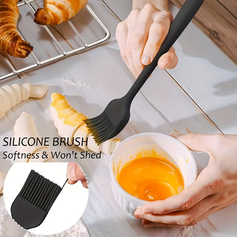 6Piece HeatResistant Silicone Spatula Baking Tool Set